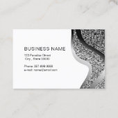 Make-up Artist Haar Stylist Zilveren Glitter Visitekaartje (Achterkant)