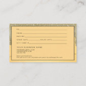 Make-up Artist Haarsalon Glitter Gift Kaart Visitekaartje (Achterkant)