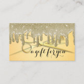 Make-up Artist Haarsalon Glitter Gift Kaart Visitekaartje (Voorkant)