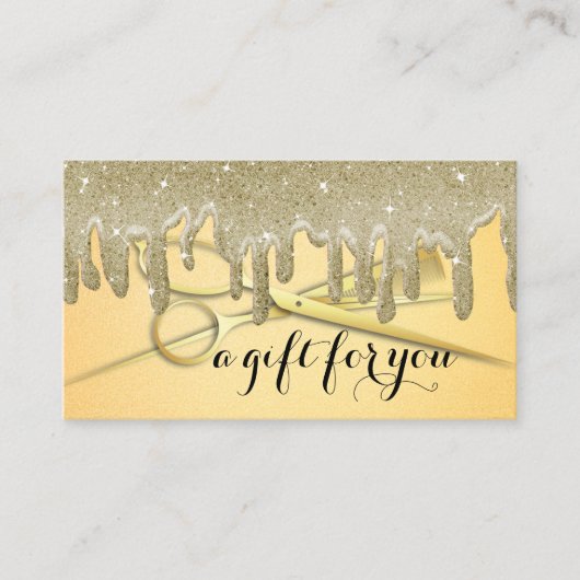 Make-up Artist Haarsalon Glitter Gift Kaart Visitekaartje (Voorkant)