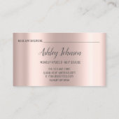 Make-up Artist Haarsalon Wimpers Roze Rose Grijs Visitekaartje (Achterkant)