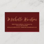 Make-up Artist Hair Salon Visitekaartje (Achterkant)