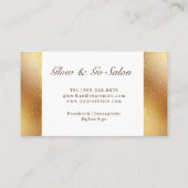 Make-up Artist Hair Stylist Roos Gold Glitter Star Visitekaartje (Achterkant)