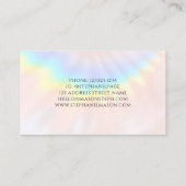 Make-up Artist Holografische Pastel Modern Contactkaartje (Achterkant)