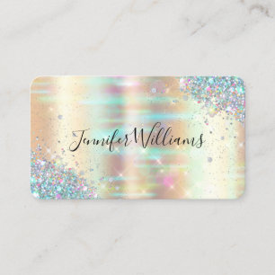 Make-up Artist Holographic Glitter Modern Faux Gol Visitekaartje
