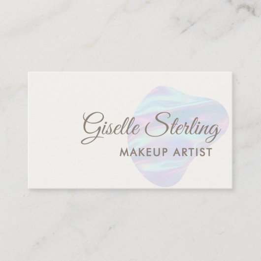Make-up Artist Iridescent Pearl Opal Abstract Visitekaartje (Voorkant)