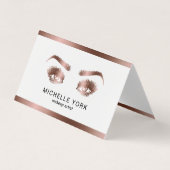 Make-up Artist Lange wimpers Roos Gold Eyes Brows Visitekaartje (Voorkant)