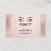 Make-up Artist Lange wimpers Roos Gold Eyes Brows Visitekaartje (Achterkant)