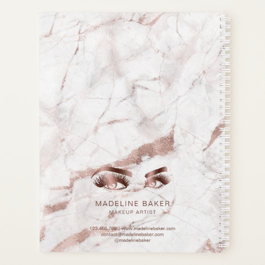 Make-up Artist Lash Boss Eyes Lashes Roos Gold Planner (Achterkant)