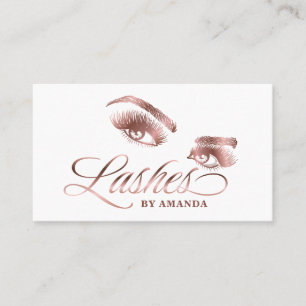 Make-up artist Lash Wenkbrauw Lashes Roos Gold Visitekaartje