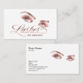 Make-up artist Lash Wenkbrauw Lashes Roos Gold Visitekaartje (Voorkant / Achterkant)
