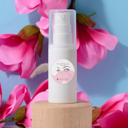 Make-up Artist Lashes Brow Zwart Roze Lash Lijm Ronde Sticker