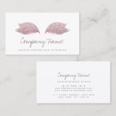 Make-up Artist Lashes Extension Roos Wit Grijs Afsprakenkaartje (Voorkant / Achterkant)