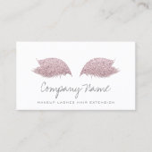 Make-up Artist Lashes Extension Roos Wit Grijs Afsprakenkaartje (Voorkant)