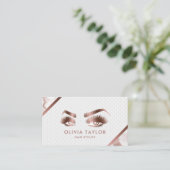 Make-up Artist Lashes Eyes Marble Roos Gold Visitekaartje (Staand voorkant)