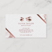 Make-up Artist Lashes Eyes Marble Roos Gold Visitekaartje (Achterkant)