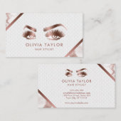 Make-up Artist Lashes Eyes Marble Roos Gold Visitekaartje (Voorkant / Achterkant)