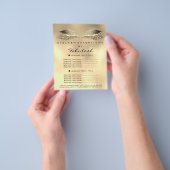 Make-up Artist Lashes Golden Flyer 1 pagina Prijze (Hand)