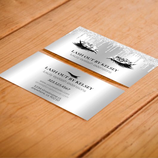 Make-up Artist Lashes Platinum Glitter + Zilveren  Visitekaartje