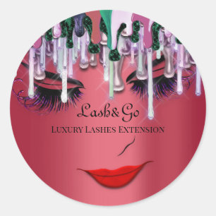 Make-up Artist Lashes Product Rode Drip Ruby Ronde Sticker
