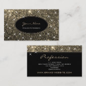 Make-up Artist Lichtgevende Gouden Glitter Sterren Visitekaartje (Voorkant / Achterkant)