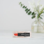 Make-up artist Lipstick Beauty Mini Visitekaartje (Staand voorkant)
