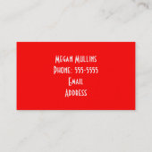 Make-up Artist Lipstick Visitekaartje (Achterkant)