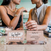 Make-up artist loyalty card punch script blush roz