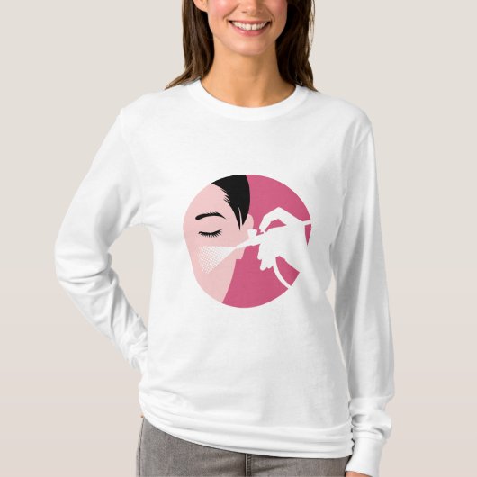 Make Up Artist Luchtborstel T-shirt (Voorkant)