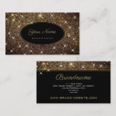 Make-up Artist Luminous Stars Elegant Gouden Glitt Visitekaartje (Voorkant / Achterkant)