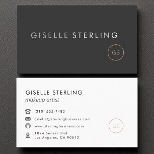 Make-up Artist Minimalistische Luxe Zwart Visitekaartje