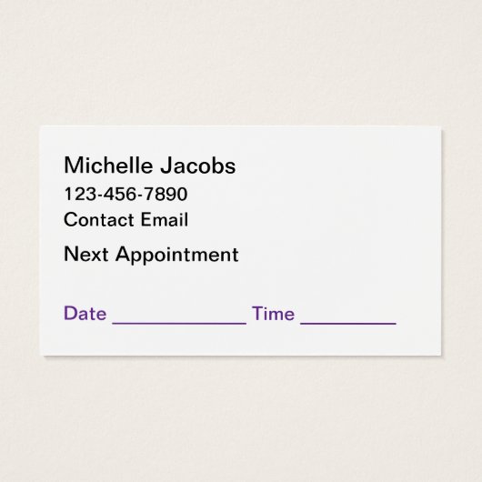 Make-up Artist Modern Afspraak Visitekaartjes (Achterkant)