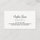 Make-up Artist Modern Roze Bloemen Visitekaartje (Achterkant)