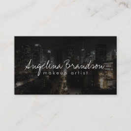 Make-up Artist Night City Foto Mode Kaart Visitekaartje