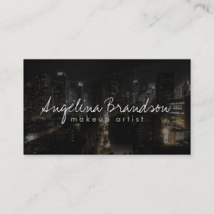 Make-up Artist Night City Foto Mode Kaart Visitekaartje