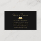 Make-up Artist Professionele Black Stripes Gouden  Visitekaartje (Achterkant)