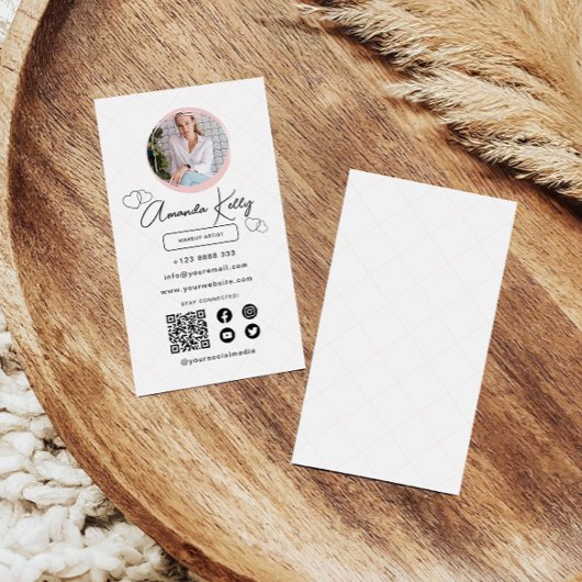 Make-up Artist Professionele scanbare QR-code Visitekaartje