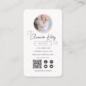 Make-up Artist Professionele scanbare QR-code Visitekaartje (Voorkant)