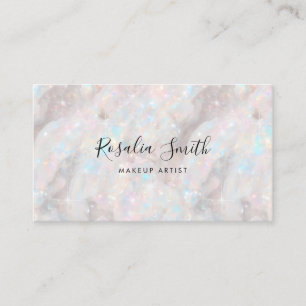Make-up Artist QR Code Iridescent Opal Stone Visitekaartje