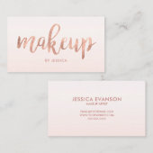 Make-up Artist Roos Gold Blush Pink Visitekaartje (Voorkant / Achterkant)