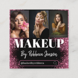 Make-up Artist Roos Gold Glitter 3 Foto Vierkante Visitekaartje