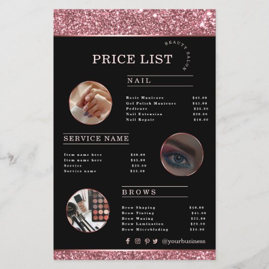 Make-up Artist Roos Gold Glitter flyer (Voorkant)