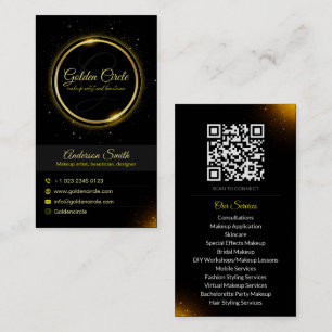 Make-up artist, schoonheidsspecialiste, gouden gli visitekaartje