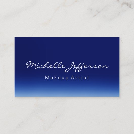 Make-up Artist Script Donkerblauw Visitekaartje (Voorkant)