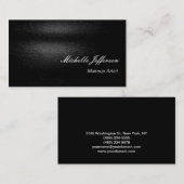 Make-up Artist Script Grijs Zwart Visitekaartje (Voorkant / Achterkant)