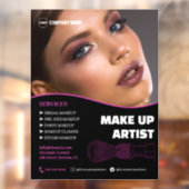 Make-up Artist Services-venster Cling Raamsticker (Vel 2)