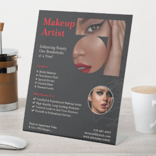 Make-up Artist Services voetstuk teken Reclamebord Met Voetstuk