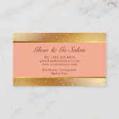 Make-up Artist Stylist Glam Roos Gold Glitter drup Visitekaartje (Achterkant)