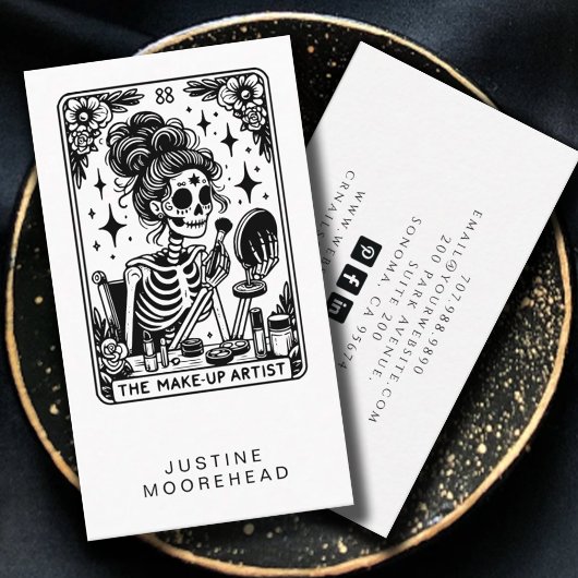 Make-up Artist Tarot Theme Visitekaartje