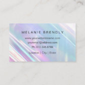 Make-up Artist Trendy Holografisch Visitekaartje (Achterkant)